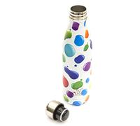 PetrolScooter Distributed MC California Stainless Steel Water Bottle Flask 500ml 12h Hot & 24h Cold Drinks Leakproof BPA Free Design (Bubbles) Sports Running Walking Cycling
