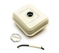 Petrolscooter Non OEM Petrol Fuel Tank + Cap + Fuel Pipe White Compatible/Replacement For 160cc Engine Wacker Plate