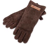 Petromax Barbecue Gloves XL: Dark Brown Leather, Cotton Fill, XL Size, Kevlar Palm Protection