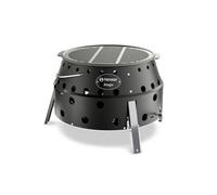 Petromax Atago Black Edition - 4-in-1 Mobile Grill, Fire Pit, Oven & Stove | Ready to Use in 2 Seconds | Includes Enamelled Cast Iron Grill | Foldable & Ultramobile | Matte Black