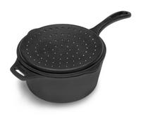 Petromax - Cast Iron Casserole Dish with Lid size Ø 17 cm, grey/black