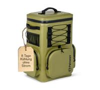 Petromax Cooling Backpack 17 Litres | 6 Days Passive Cooling Without Electricity (144 Hours) | Back Padding | Stable | Waterproof and Leak-Proof | Lightweight and Ergonomic | Bottle Opener (Olive)