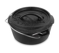Petromax Dutch oven ft0.5-t, flat base without feet, cast iron fire pot, black