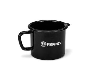 Petromax Enamel Milk Pot Black (1000 ml) | Robust & Scratch-Resistant | Integrated Scale | Pouring Aid | Suitable for All Hobs & Fire Pits | Easy to Clean