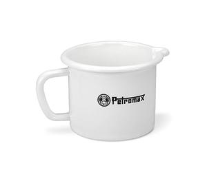 Petromax Enamel Milk Pot Black (1400 ml) | Robust & Scratch-Resistant | Integrated Scale | Pouring Aid | Suitable for All Hobs & Fire Pits | Easy to Clean