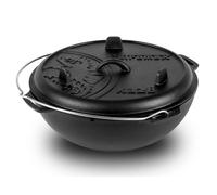 Petromax Kazan 8L Cast Iron Pot for Outdoor Kitchen & Campfire, Perfect for Stews, Stews & Bread Baking, Durable & Robust