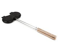 Petromax Cast Iron Burger Patties with 12 cm Diameter Typical Grill Pattern for Barbecue and Fire Locking Hook Separable Shapes for Cleaning