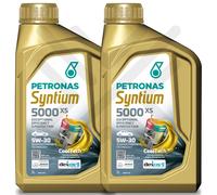 PETRONAS Syntium 5000 XS 5W30 Fully Synthetic Car Engine Oil 2 Litre 2L (1L X 2)