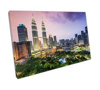 Petronas twin Towers Kuala Lumpur Capital of Malaysia Ready to Hang Wall Art Print Picture For Home Office Decor 91x61cm (36x24In)