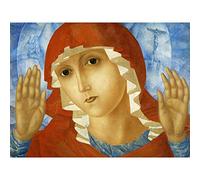 Petrov Vodkin Mother God Tenderness Towards Evil Hearts Large Wall Art Print Canvas Premium Poster Mural