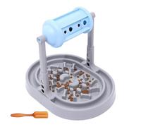 Pets Adjustable Slow Roller Feeder | Rolling Pet Puzzle Toys,Multifunctional Rolling Slow Feeder Pets Food Dispenser Toy for Dog, Puppy, Kitten (Blue)