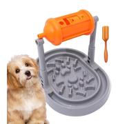 Pets Adjustable Slow Roller Feeder | Rolling Pet Puzzle Toys,Multifunctional Rolling Slow Feeder Pets Food Dispenser Toy for Dog, Puppy, Kitten (Yellow)