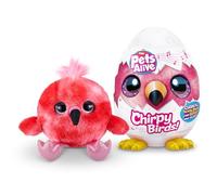 Pets Alive Chirpy Birds, Scampi the Flamingo, Surprise Interactive Toy Pets with Electronic Speak and Repeat, Sings 2 Unique Songs, 5 Layers of Surprises, 23 cm, Ages 3+ (Flamingo)