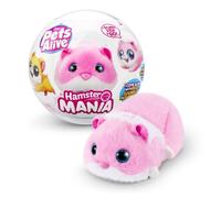 Pets Alive Hamstermania Pink by ZURU Hamster, Electronic Pet, 20+ Sounds Interactive, Hamster Ball Toy for Girls and Children, (Pink)