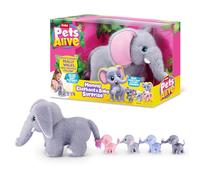 Pets Alive Mommy Elephant and Baby Surprise Interactive Robotic Walking Mommy Elephant Toy with Hidden Baby Elephants, Realistic Sounds, and Surprise Reveal Fun for Kids Ages 3+