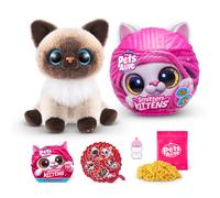Pets Alive Smitten Kittens Mooloo, Surprise Kitten Plush, Ultra Soft Plushies, Interactive Toy Pets, Electronic Pet Kitten, Ages 3+ (Mooloo)