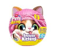 Pets Alive Smitten Kittens Series 2 (Dragon Li) by ZURU - Interactive Plush Cat Toy with 10 Sounds, Surprise Unboxing, Soft Collectible Pet for Ages 3+