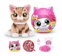 Pets Alive Smitten Kittens Ginger, Surprise Kitten Plush, Ultra Soft Plushies, Interactive Toy Pets, Electronic Pet Kitten, Ages 3+ (Ginger)
