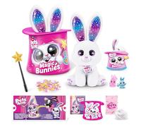 Pets Alive ZURU Magic Bunnies Interactive Surprise Electronic Magic Plush Toy (White Bunny)