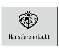 Pets Allowed - Sticker A3: 420 x 297 mm - With Graphic and Text