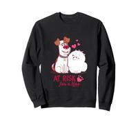 Pets At Risk For A Kiss Heart Paws Love Sweatshirt