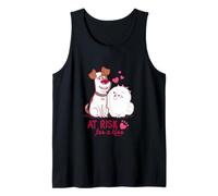 Pets At Risk for A Kiss Heart Paws Love Tank Top