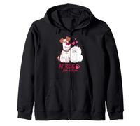 Pets At Risk For A Kiss Heart Paws Love Zip Hoodie