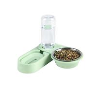 Pets Automatic Feeders 18oz Water Dispenser Food Bowl Gravity-Fed Water Fountains for Small Animal Bottle for Cage with Stand Quiet Feeders Automatic Fountains Dispenser