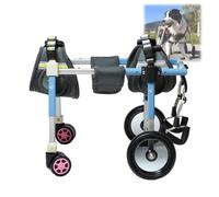 Pets Cart,Dog Wheelchair For Back Legs,Legs Medium Large,Support Dog Front Leg With 4 Wheel,Mobility Adjustable Pet Cat,For Walking, Assistant Exercise Brace(S,Blue)