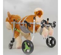 Pets Cart,Lightweight Dog Wheelchair for Pets-Full Support 4-Wheel Pet Cart Front/Back Legs, Aluminum Trolley Walk Assistant(XX-Small)