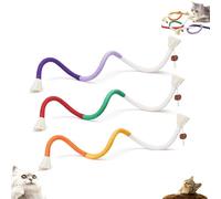 Pets Cat Chew Rope, Organic Cotton Chew Rope Toys for Cats, Silent Self-Entertainment Cat Toy, for All Breeds 28 Inches String, Consume the kitten's energy (3PCS)