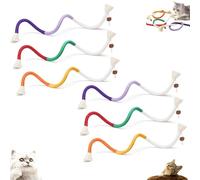 Pets Cat Chew Rope, Organic Cotton Chew Rope Toys for Cats, Silent Self-Entertainment Cat Toy, for All Breeds 28 Inches String, Consume the kitten's energy (6PCS)