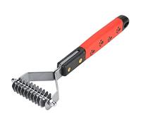 Pets Comb, Stainless Steel Rakes Pet Hair Grooming Tool Non Slip Handle and Ergonomic Design Pin Grooming Comb Easily Remove Knots Dirt Debris and Dust (M377-10)