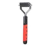 Pets Comb, Stainless Steel Rakes Pet Hair Grooming Tool Non Slip Handle and Ergonomic Design Pin Grooming Comb Easily Remove Knots Dirt Debris and Dust (M337-13)