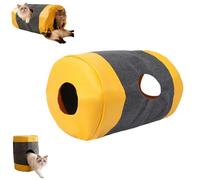 Pets' Cozy Cat Tunnel Bag Durable Activity Center Mat Rug for Indoor Playtime, Ideal for Small Spaces, Easy to, for Pet Lovers, 40cm Diameter, 10oz Weight (Yellow Pack of 1)