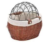 Pets Dog Bicycle Front Basket Handlebar Baskets for Bikes Camping Brown, 30x25x20cm