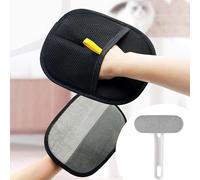 Pets Double-Sided Pet Grooming Gloves，Reusable pet Hair Removal Gloves，Cat and Dog Hair Remover for Furniture, Couch, Carpet, Clothing and Bedding - Portable, Multi-Surface Fur Removal Tool