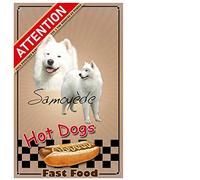 Pets-easy Beware of the Samoyed personalized dog - pre perforated and screws included. From 30 cm to 15 cm…