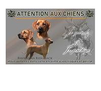 Pets-Easy.com Attention Personalized dog Rhodesia dog - pre drilled and screws included. From 30 cm to 15 cm…