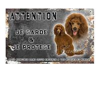 Pets-Easy. com Beware of the Chocolate Poodle Dog - pre perforated and screws provided. From 30 cm to 15 cm…