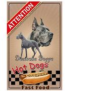 Pets-Easy. com Beware of the Custom Dog Great Dane Dog - pre drilled and screws offered. From 30 cm to 15 cm…