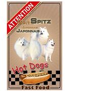 Pets-Easy. com Beware of the Custom Japanese Spitz Dog - pre perforated and screws data. From 30 cm to 15 cm…
