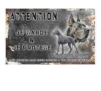 Pets-Easy. com Beware of the Great Dane Dog - pre perforated and screws included. From 30 cm to 15 cm…