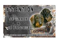 Pets-Easy. com Beware of the Hard Hair Dachshund Dog - pre perforated and screws delivered. From 30 cm to 15 cm…