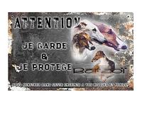 Pets-Easy. com Beware of the Russian Greyhound Dog - pre perforated and screws offered. From 30 cm to 15 cm…