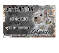 Pets-Easy. com Beware of the White Schnauzer Dog - pre drilled and screw data. From 30 cm to 15 cm…