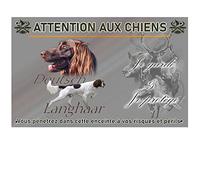 Pets-Easy. com Custom Guard Dog Sign German Long Haired Practice Dog - pre perforated and screws included. From 30 cm to 15 cm…