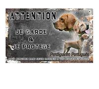 Pets-Easy. com Customised Portuguese Pointer Dog Sign - Pre Perforated and Data Screws, From 30 to 15 cm