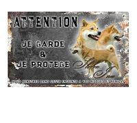 Pets-Easy. com Customized Dog Shiba inu Fawn Sign - Pre Drilled and Data Screws. From 30 to 15 cm