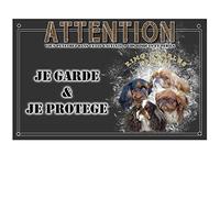 Pets-Easy. com Je Monte la Garde personalized King Charles Dog - pre perforated and screws delivered. From 30 cm to 15 cm…
